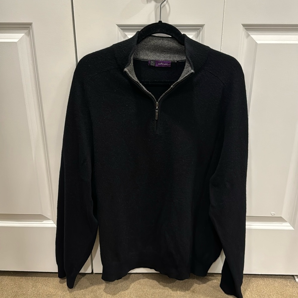Saks cashmere quarter zip